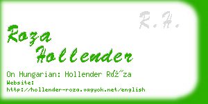 roza hollender business card